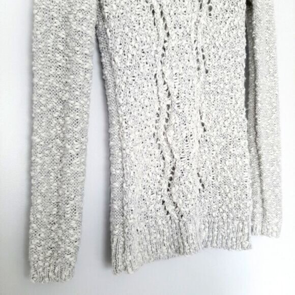 RICKI'S Cable Knit Cowl Neck Sweater Top Grey Sz S - Picture 6 of 8